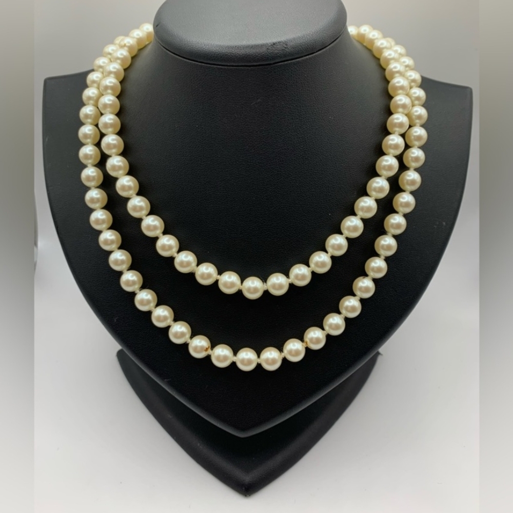 Monet Elegant Double-Strand Cream faux Pearl Necklace